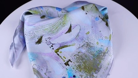 デジタル印刷によるパーソナライズされたレディース ファッション シルク スカーフ